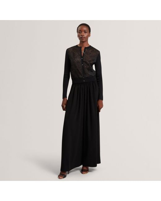 Ted Baker Black Lace Front Cardigan