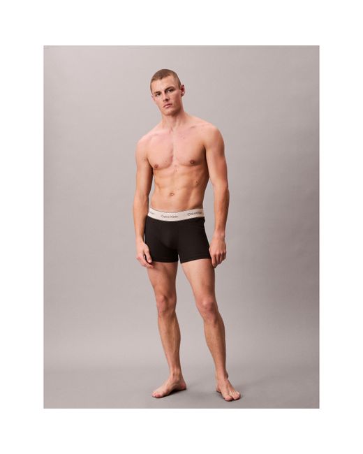 Calvin Klein Black Elastic Waistband Trunks for men