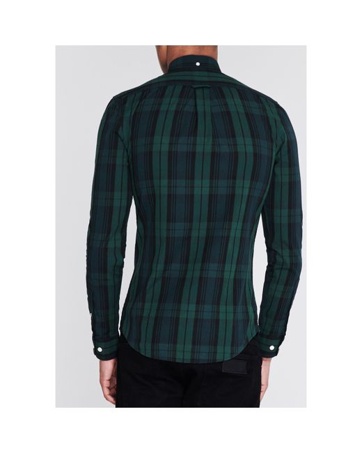 Farah Green Brewer Checked Shirt for men
