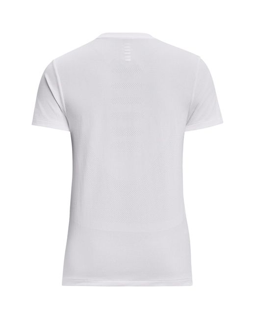 Under Armour White Seamless Stride Short-Sleeve Performance Running Top