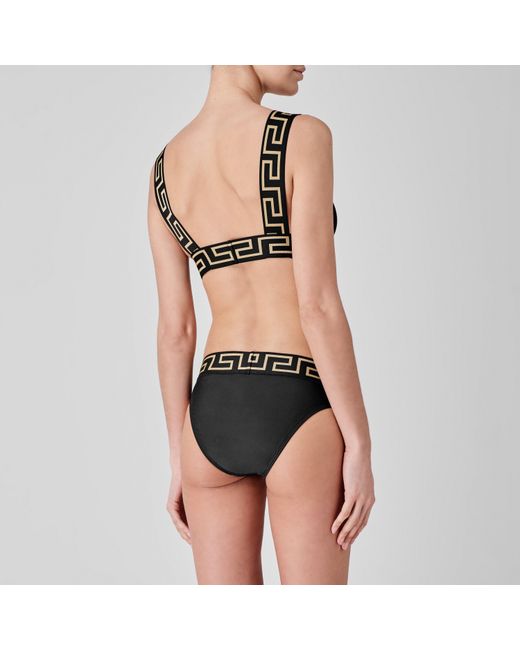 Versace Black Tape Stretch Swimwear Bikini Brief