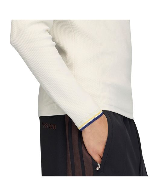 Adidas Originals White By Wales Bonner X Y3 Knit Base Long Sleeve Top for men