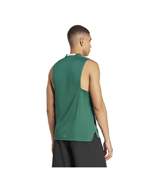 Adidas Green D4T Heri Performance Gym Vest for men