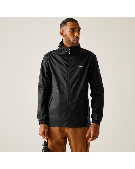 Regatta Black Pack It Waterproof Isotex 5000Mm Waterproof Jacket for men