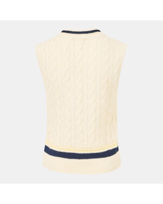 Lacoste Natural Knitted Sweater Vest