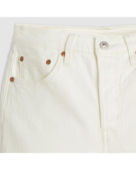 Levi's White Levi's Mid Thigh Short Lunar Blac