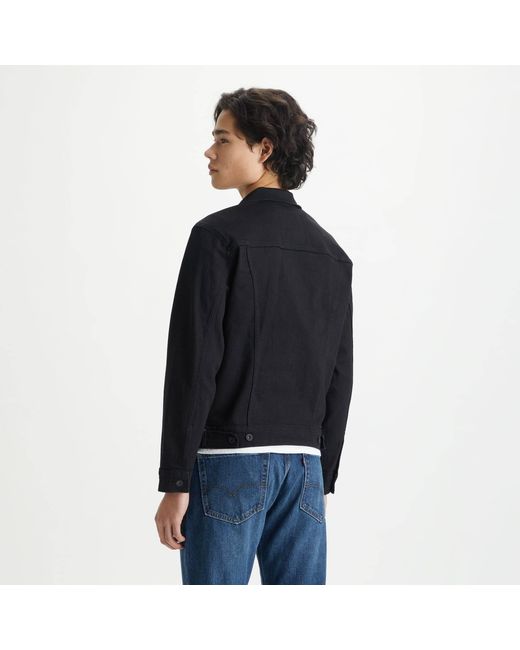 Levi's Black Trucker Cotton Long Sleeve Denim Jacket for men