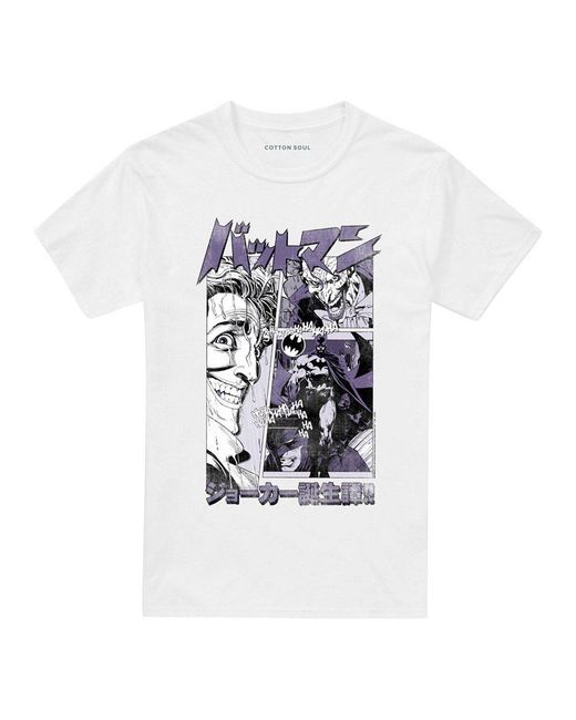 Dc Comics White The Joker Comic Manga T-Shirt for men