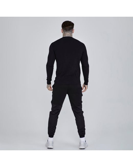Siksilk Black Essential Long-Sleeve T-Shirt for men