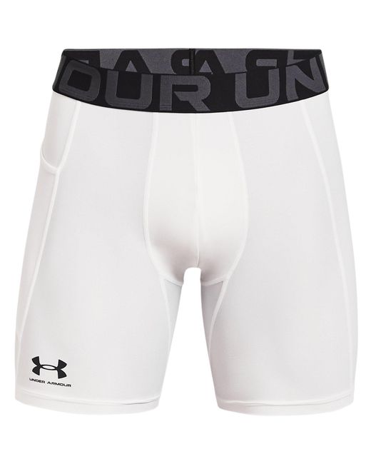 Under Armour White Heatgear Compression Shorts for men
