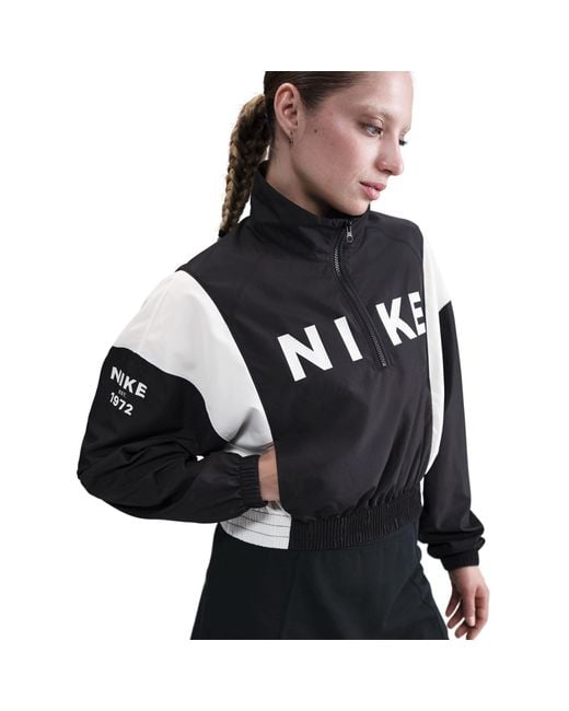 Nike Black Color Block Windbreaker Jacket