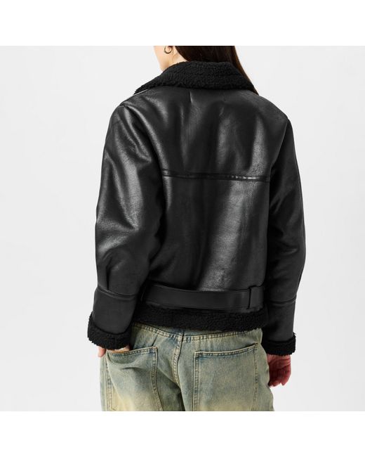 Vero Moda Black Joanna Aviation-Inspired Structured Aviator Jacket