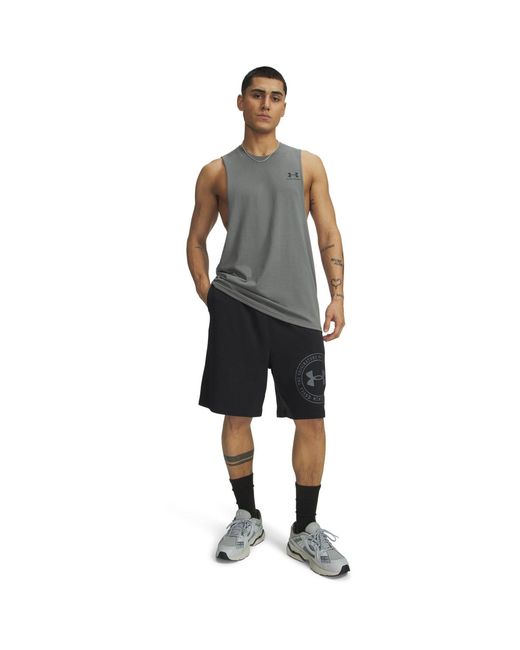 Under Armour Black Fleece Jogger Shorts for men
