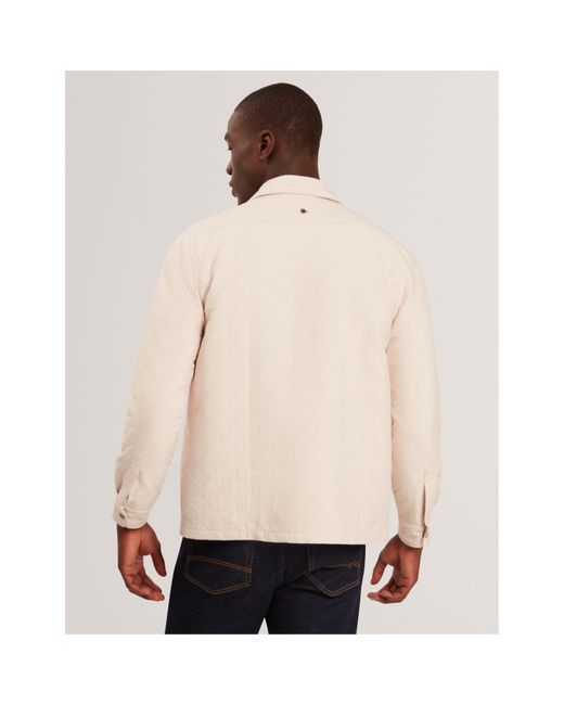 Ted Baker Natural Quilt Overshirt for men