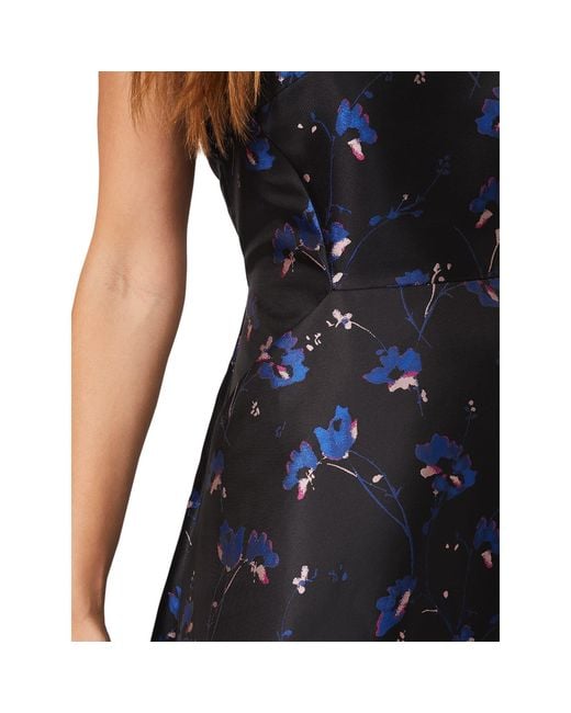 Phase Eight Blue Ottilie Jacqaurd Fit And Flare Dress