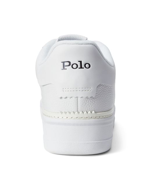 Polo Ralph Lauren White Masters Court Suede Trainers