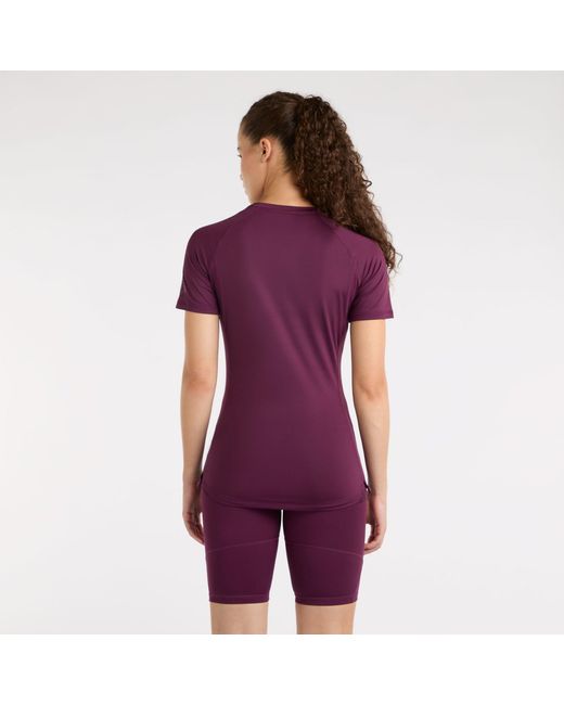 Umbro Purple Pro Poly Short-Sleeve Performance Gym Top