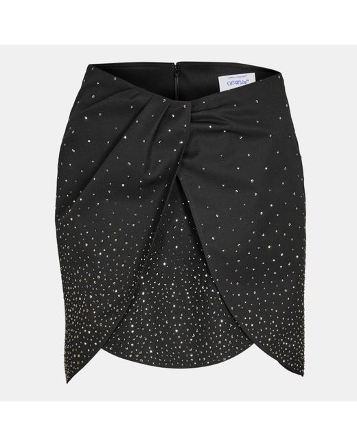 Off-White c/o Virgil Abloh Black Off Twist Mini Wrap Skirt