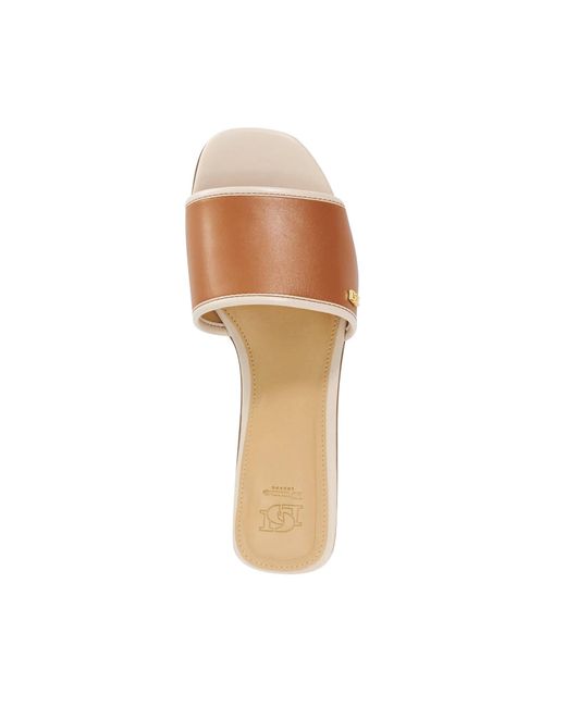 Dune Natural Laras Flat Sandals