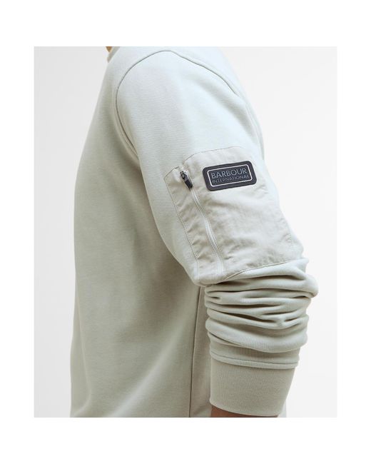 Barbour Gray Grip Sweatshirt for men