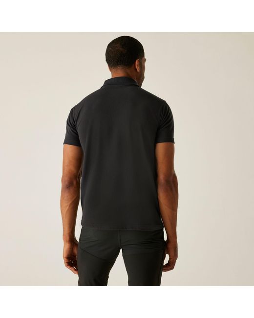 Regatta Black Pro 50/50 Pique Polo for men