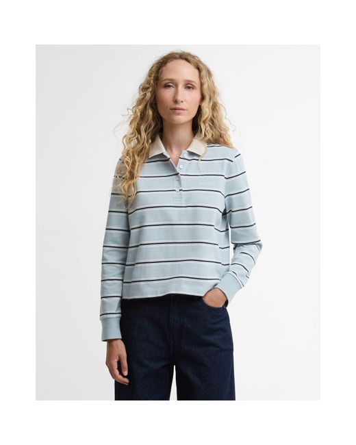 Barbour Blue Rugby Polo Shirt