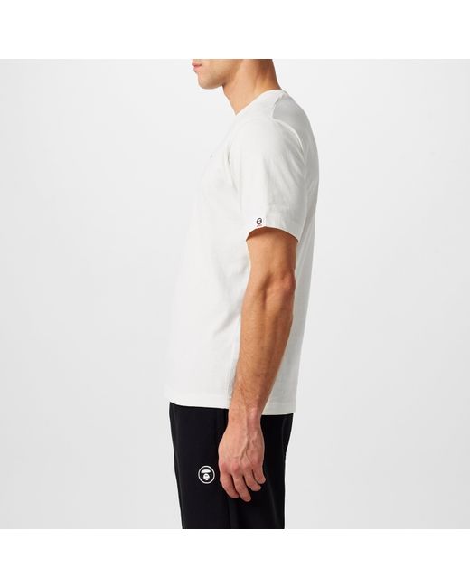 Aape White Logo Patch T-shirt for men