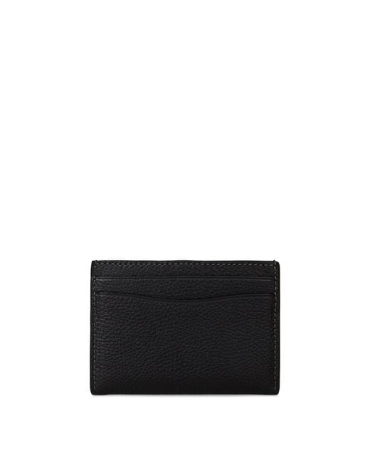 COACH Black Polished Pebble Leather Essential Card Case Handbags