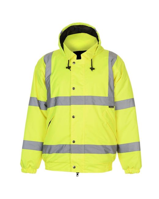 Dunlop Yellow Hi Vis Bomber Jacket for men