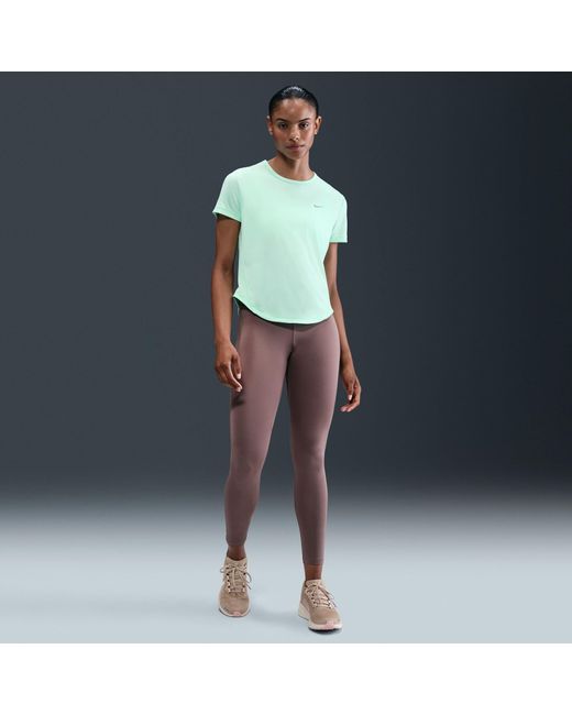 Nike Green Tempo Dri-Fit Short-Sleeve Running Top