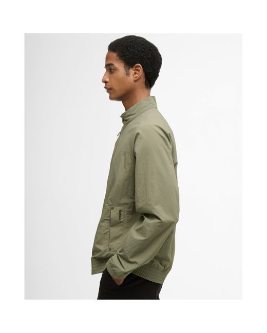 Barbour Green Royston Hooded Long Sleeve Hip Length Rain Anorak for men