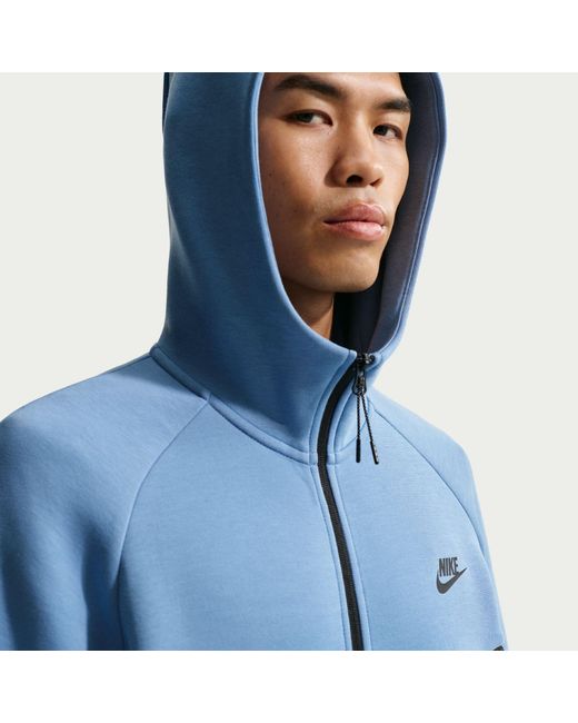 Nike Blue Tech Fleece Hoodies for men