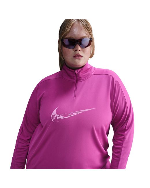 Nike Purple Long Sleeve Performance Running Top