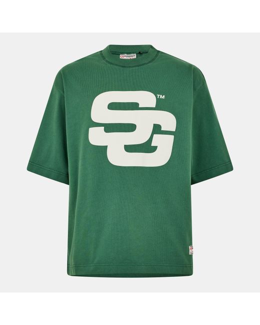 SUMMER GAMES Green Oversized T-Shirt for men