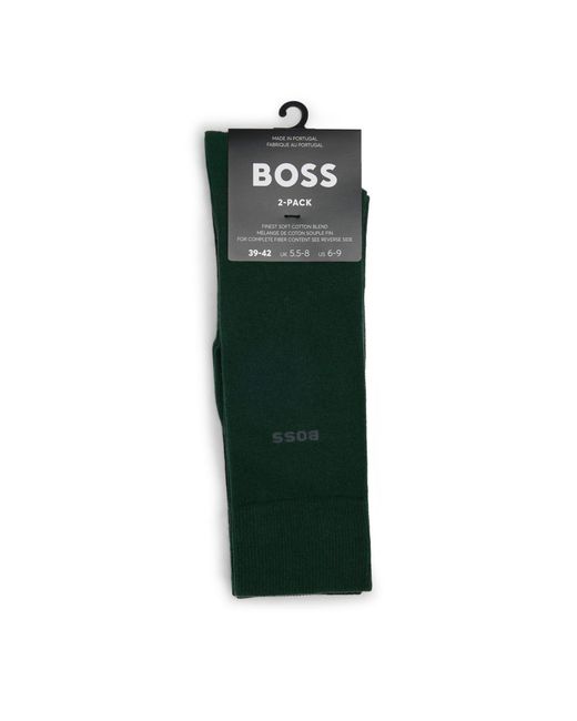 Boss Green 2 Pack Plain Socks for men