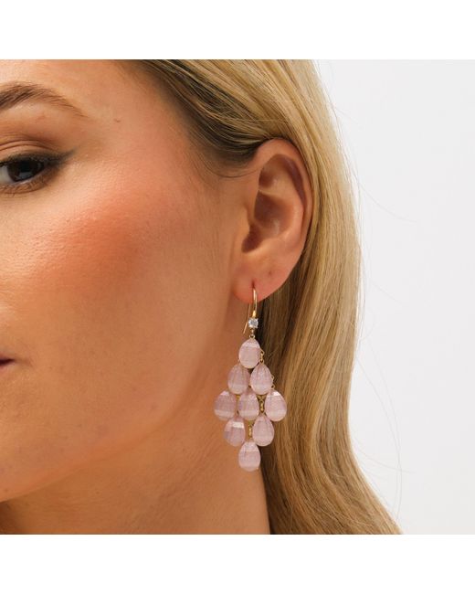 Jon Richard Metallic Plated And Droplet Earrings