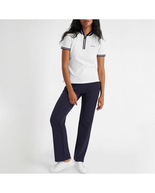 Calvin Klein White Short Sleeve Performance Polo Shirt