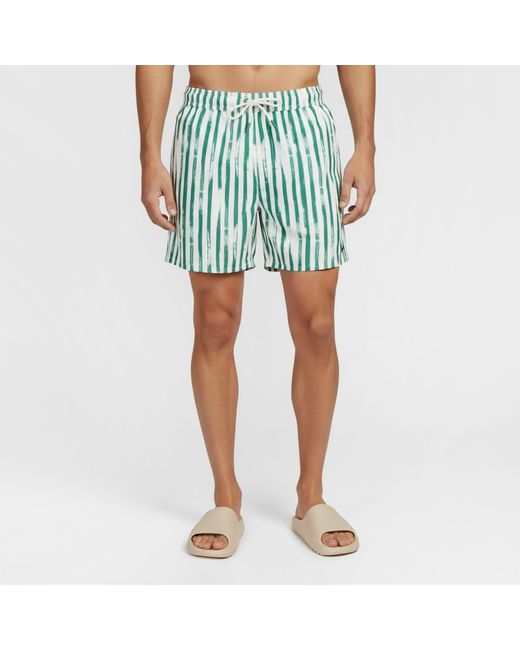 Jack Wills Green Stripe Swim Shorts for men