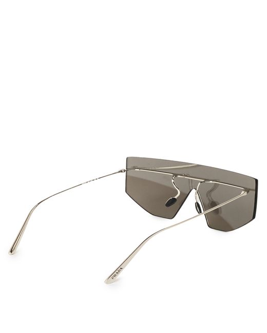 Prada Gray D-Frame Sunglasses for men