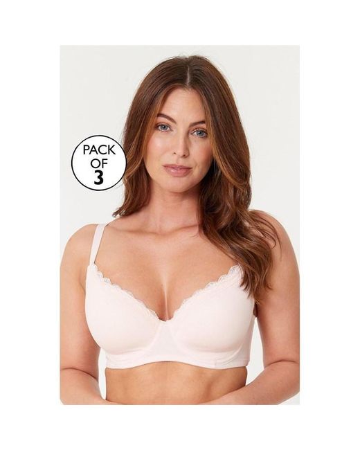Be You White Pack Lace Trim T-shirt Bra