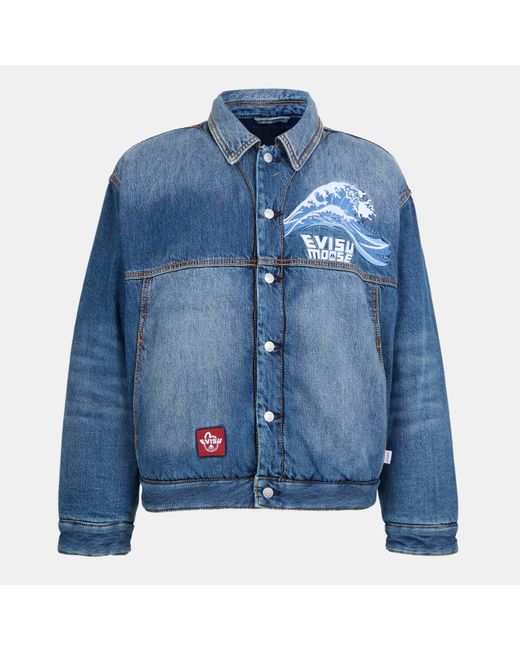 Moose Knuckles Blue X Evisu Denim Jacket for men