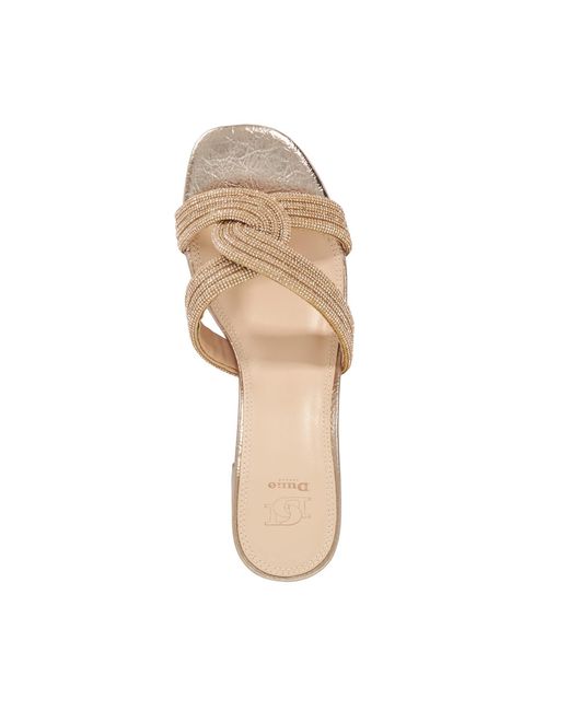 Dune Natural Movey Medium Block Heel Sandals