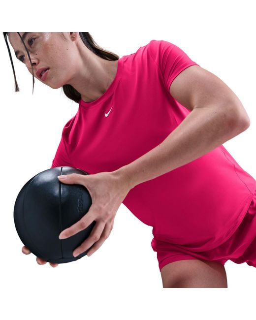 Nike Pink Dri-Fit One Standard Fit Short-Sleeve Top