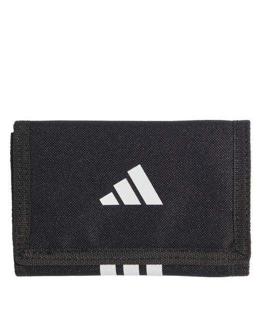 Adidas Black Essentials 3-Stripes Wallet