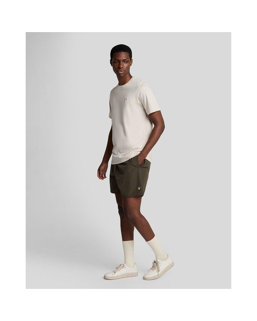 Lyle & Scott Green Plain Swim Shorts for men