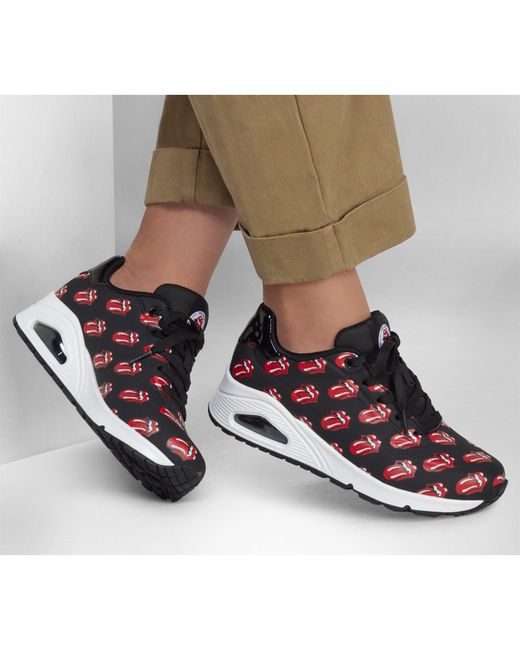 Skechers Blue Rolling Stones Repeat Lick Lyric La Low-Top Trainers