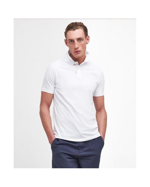 Barbour White Kirkhill Polo Shirt for men