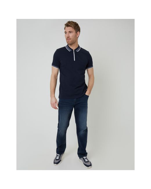 Threadbare Blue Tb Honey Short-Sleeve Polo Shirt for men