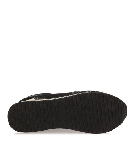 DKNY Black Davie Lace Up Wedge Trainers