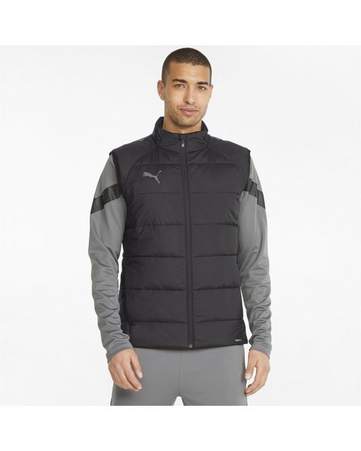 PUMA Black Teamliga Vest Jacket Gilet for men